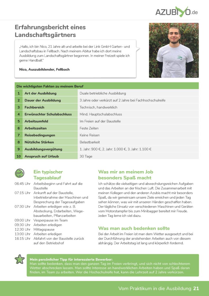 Landschaftsgärtner werden Ausbildung bei Link Galabau